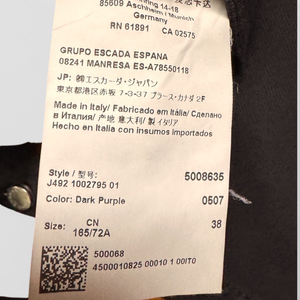 ESCADA SPORT Black stretch slim pants size 38 - Picture 9 of 12